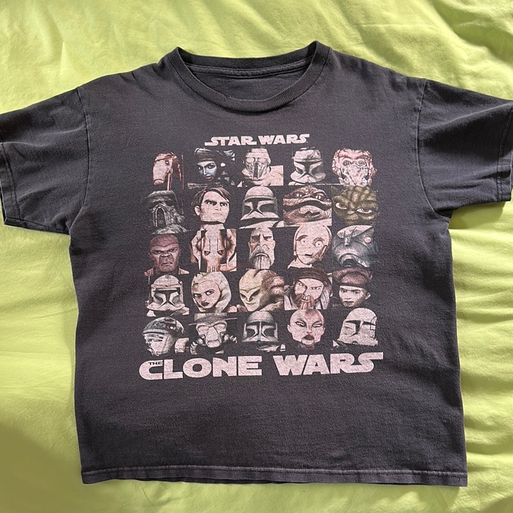Star Wars Black Clone Wars Kids Short Sleeve Tee